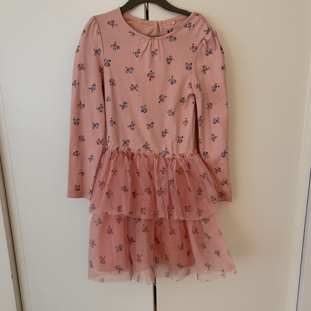 Boden Pink Floral Tiered Kids Dress - never worn